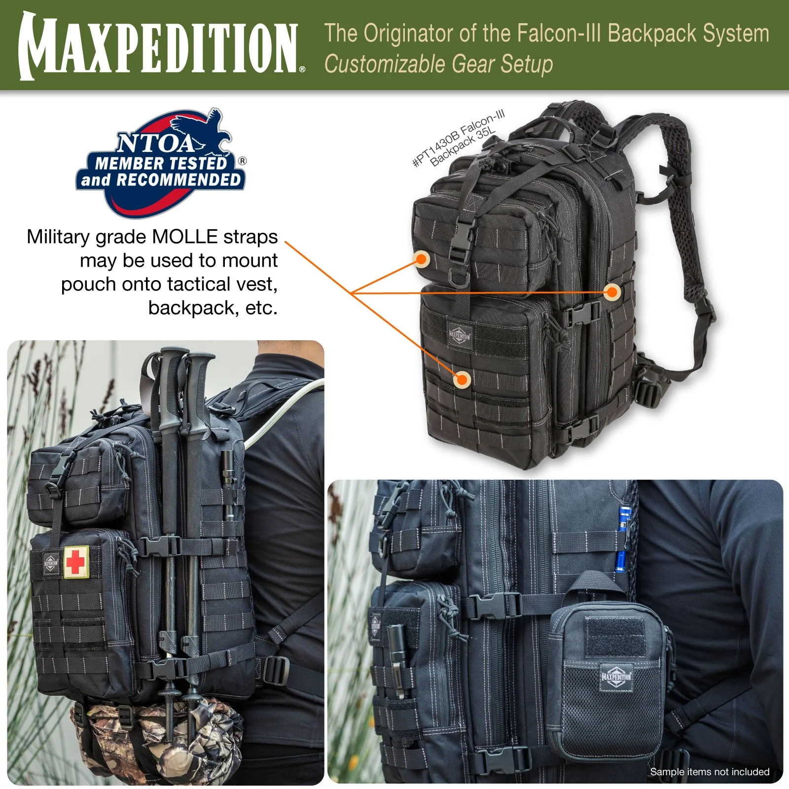 Falcon-III Backpack 35L (Buy 1 Get 1 Free. Mix and Match in Multiples of 2. All Sales Final.) - Image 12