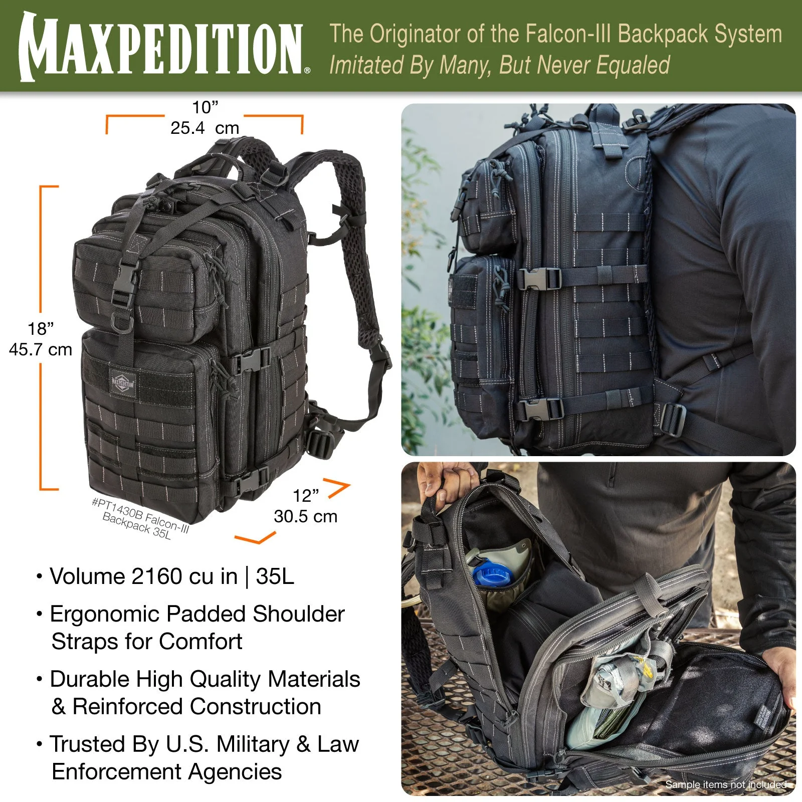 Falcon-III Backpack 35L (Buy 1 Get 1 Free. Mix and Match in Multiples of 2. All Sales Final.) - Image 8