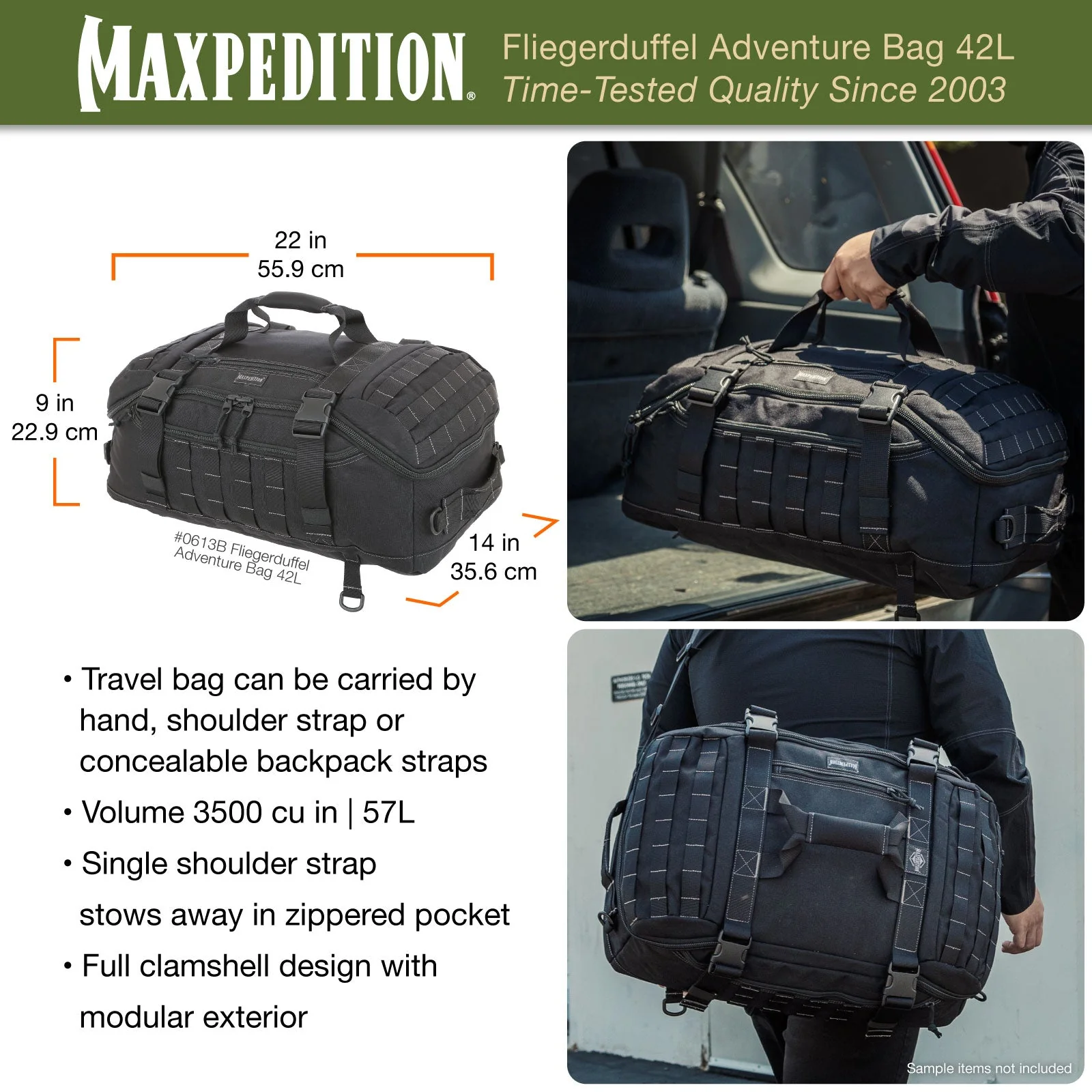 Fliegerduffel Adventure Bag 42L (Buy 1 Get 1 Free. Mix and Match in Multiples of 2. All Sales Final.) - Image 7