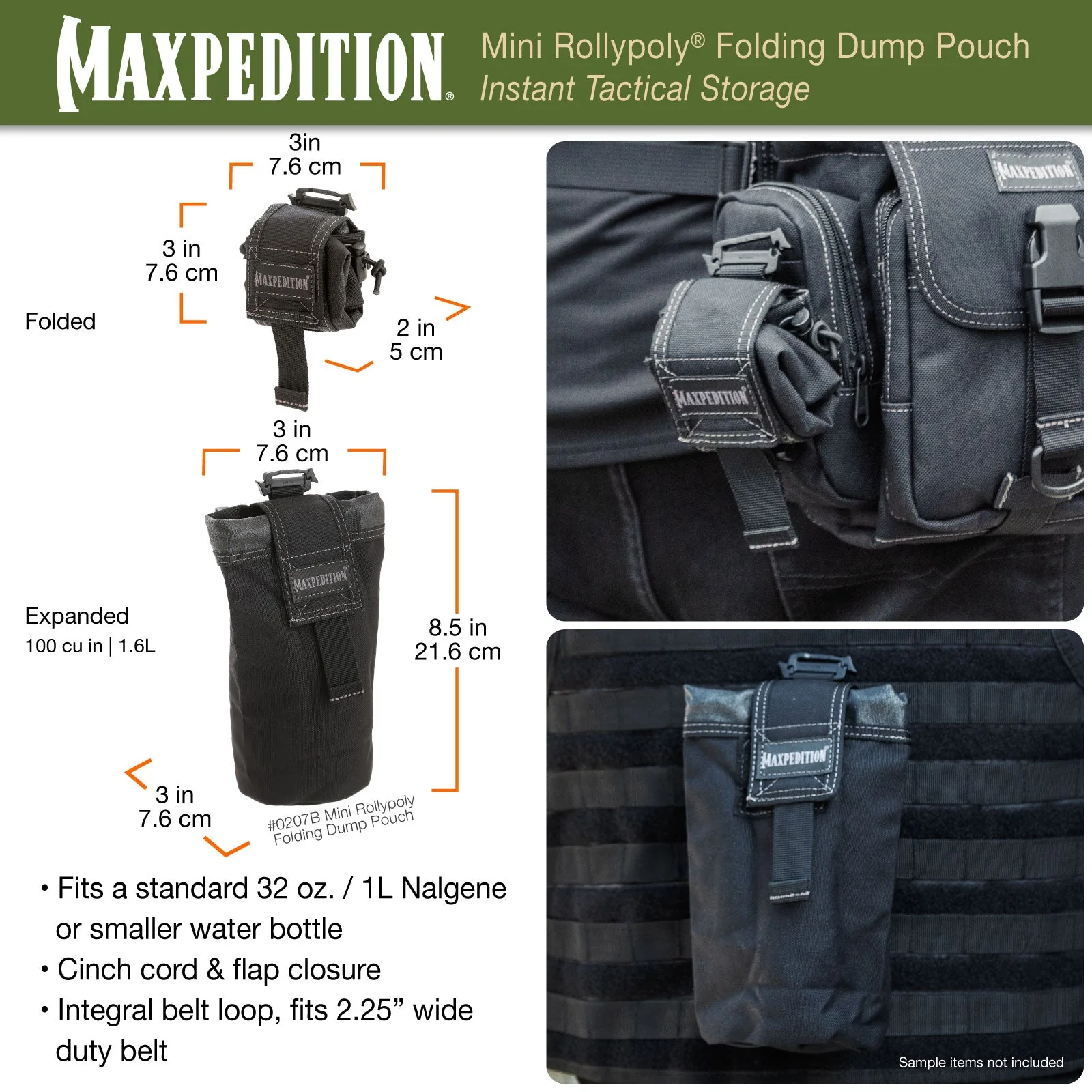 Mini Rollypoly Folding Dump Pouch (Buy 1 Get 1 Free. Mix and Match in Multiples of 2. All Sales Final.) - Image 3