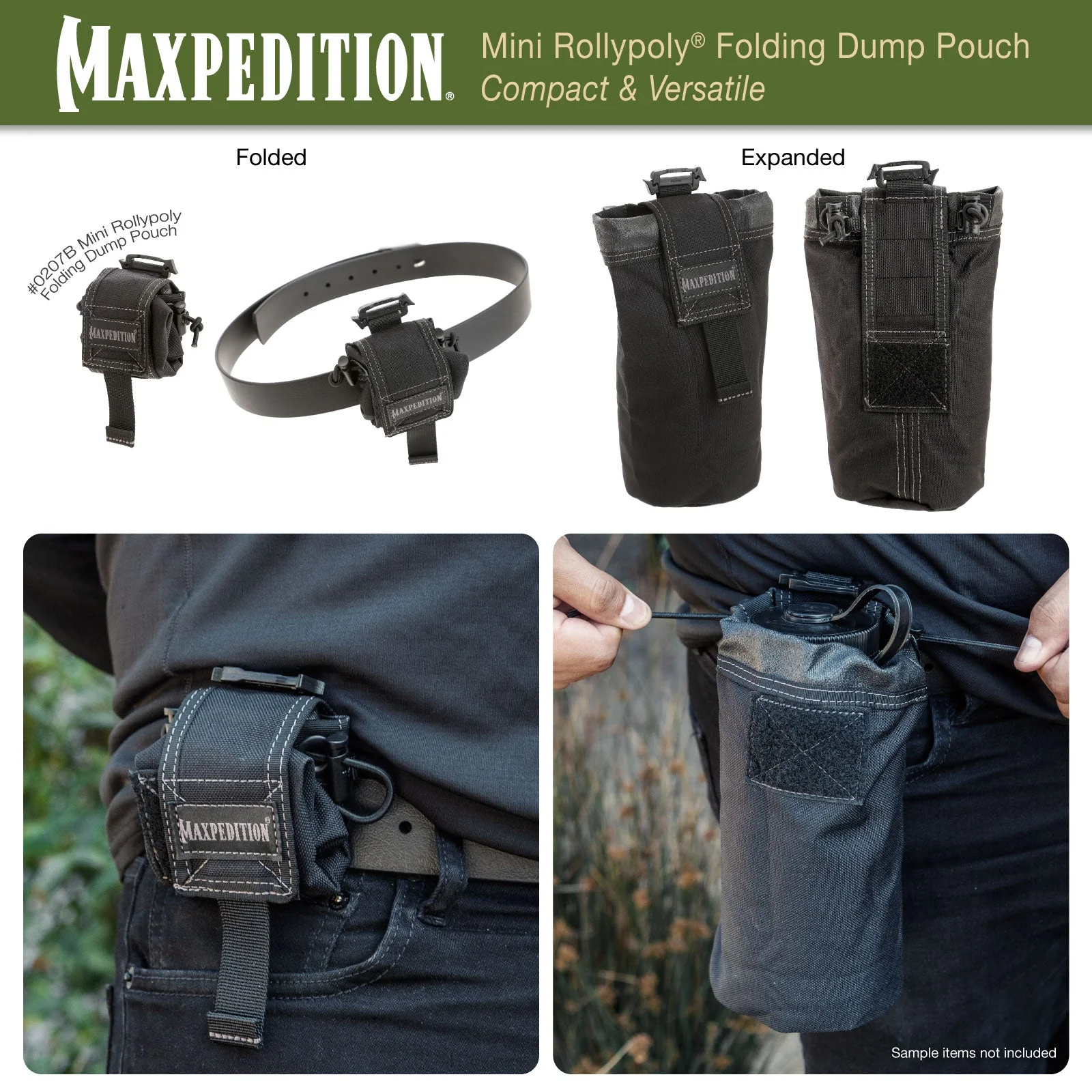 Mini Rollypoly Folding Dump Pouch (Buy 1 Get 1 Free. Mix and Match in Multiples of 2. All Sales Final.) - Image 4