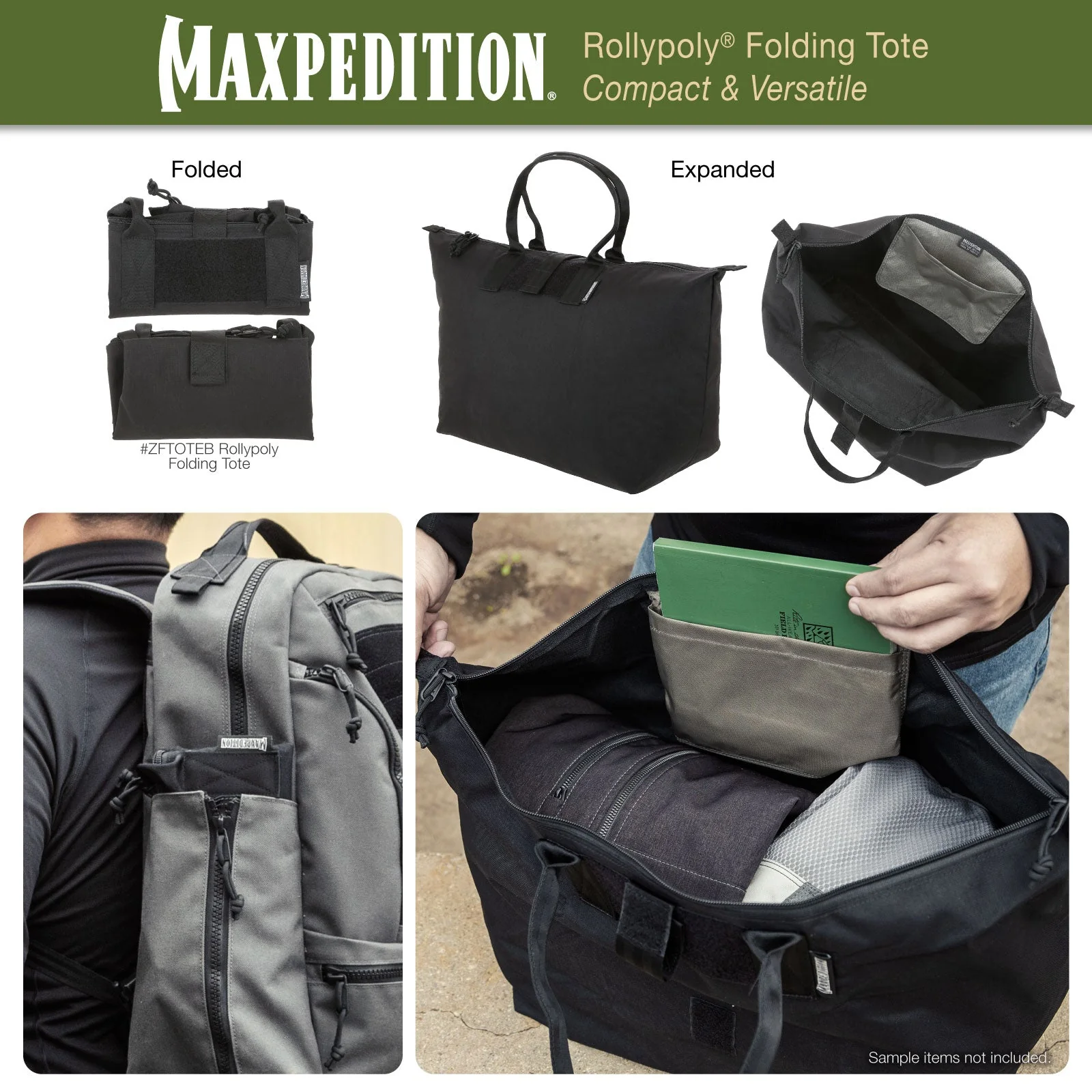 Rollypoly Folding Tote (CLOSEOUT SALE. FINAL SALE.) - Image 4