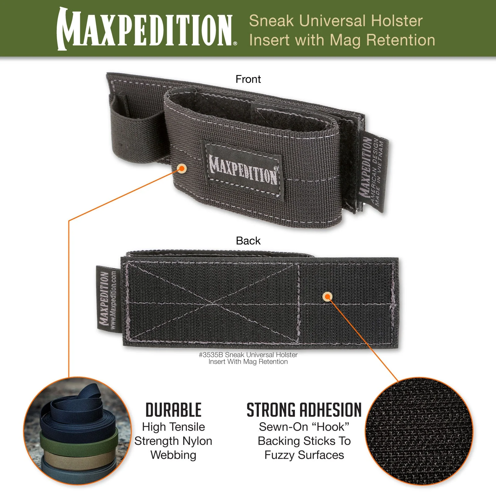 Sneak Universal Holster Insert With Mag Retention (Buy 1 Get 1 Free. Mix and Match in Multiples of 2. All Sales Final.) - Image 6