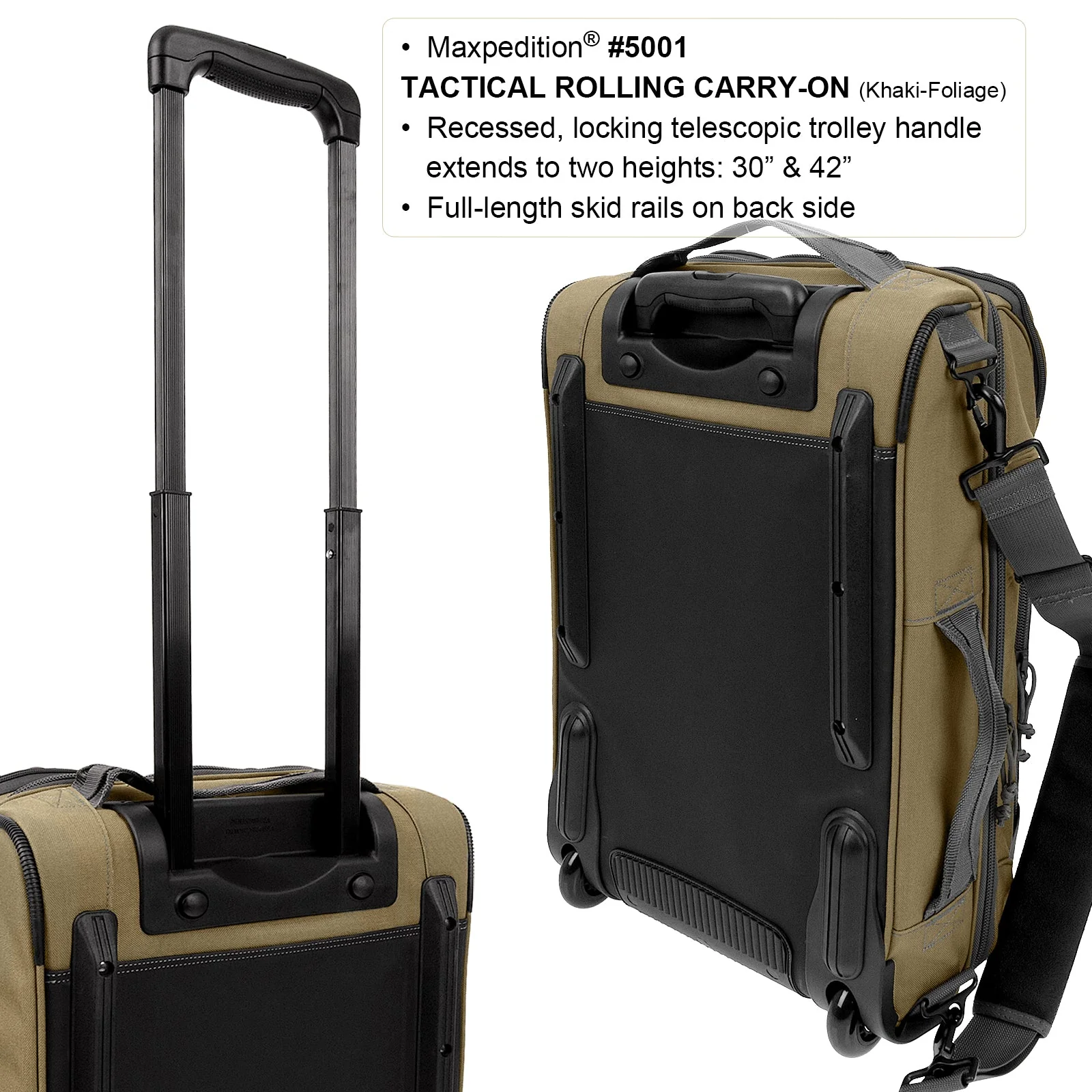 Tactical Rolling Carry-On Luggage (Buy 1 Get 1 Free. Mix and Match in Multiples of 2. All Sales Final.) - Image 5