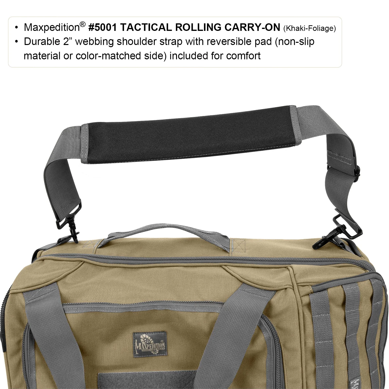 Tactical Rolling Carry-On Luggage (Buy 1 Get 1 Free. Mix and Match in Multiples of 2. All Sales Final.) - Image 6