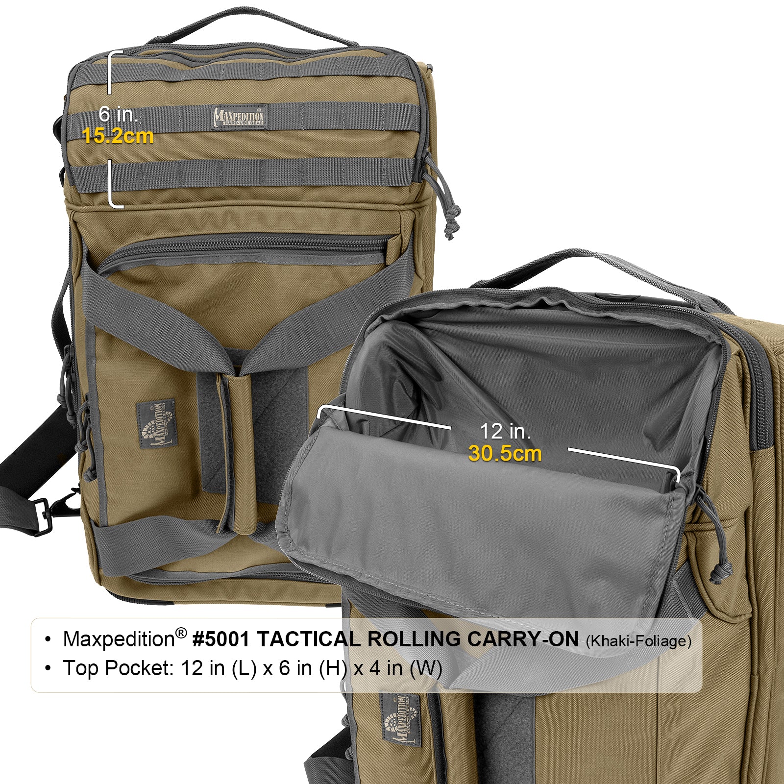 Tactical Rolling Carry-On Luggage (Buy 1 Get 1 Free. Mix and Match in Multiples of 2. All Sales Final.) - Image 7