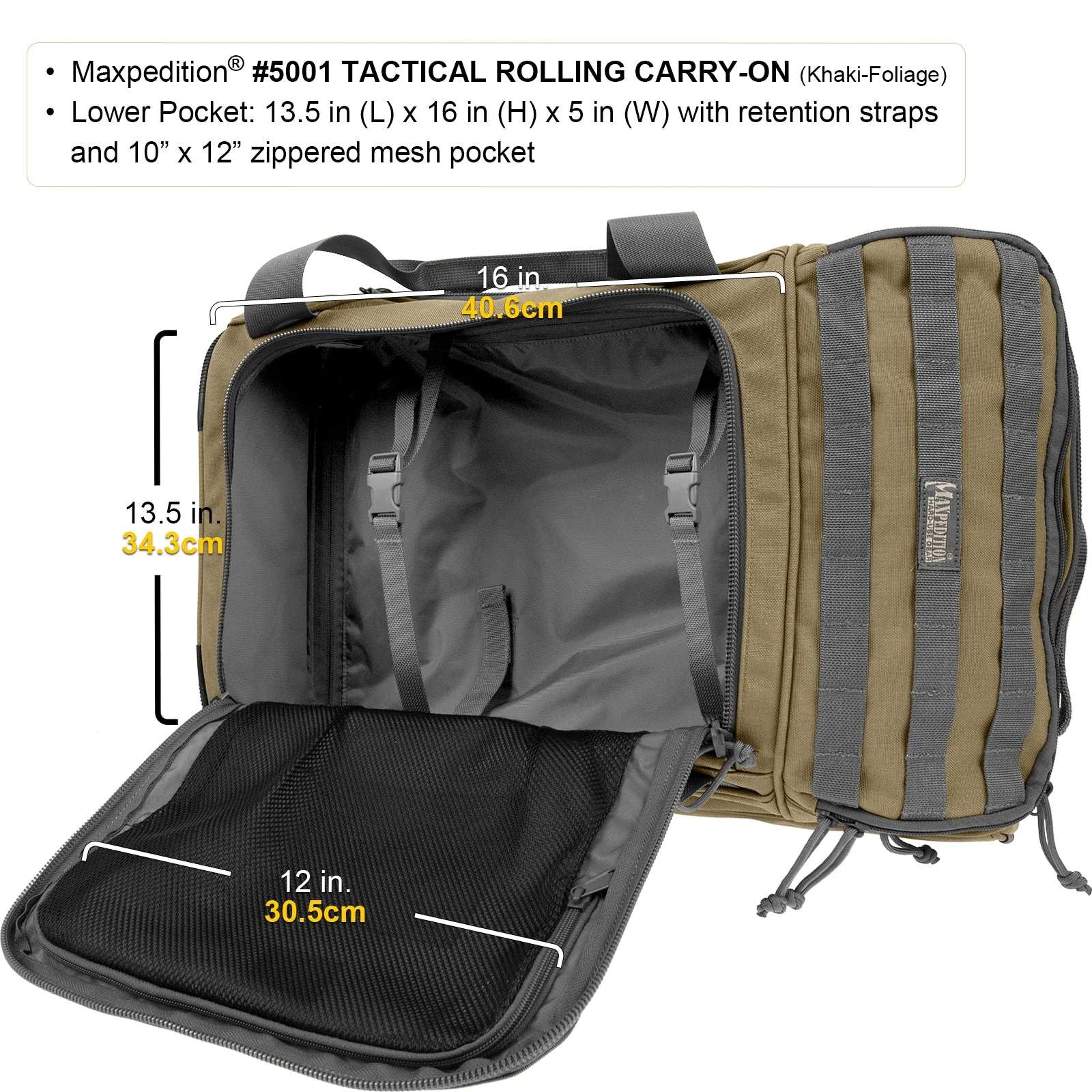 Tactical Rolling Carry-On Luggage (Buy 1 Get 1 Free. Mix and Match in Multiples of 2. All Sales Final.) - Image 8
