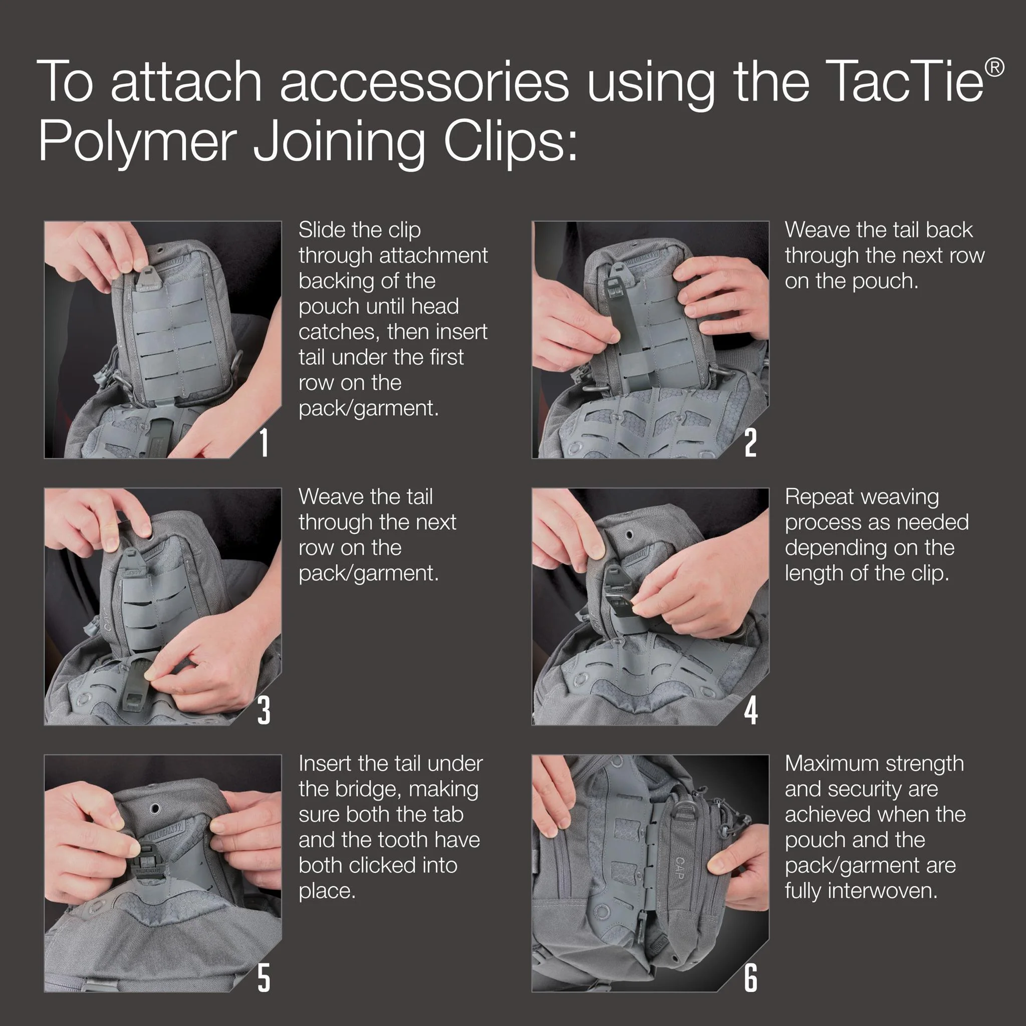 TacTie PJC3 Polymer Joining Clips (Pack of 6) - Image 6