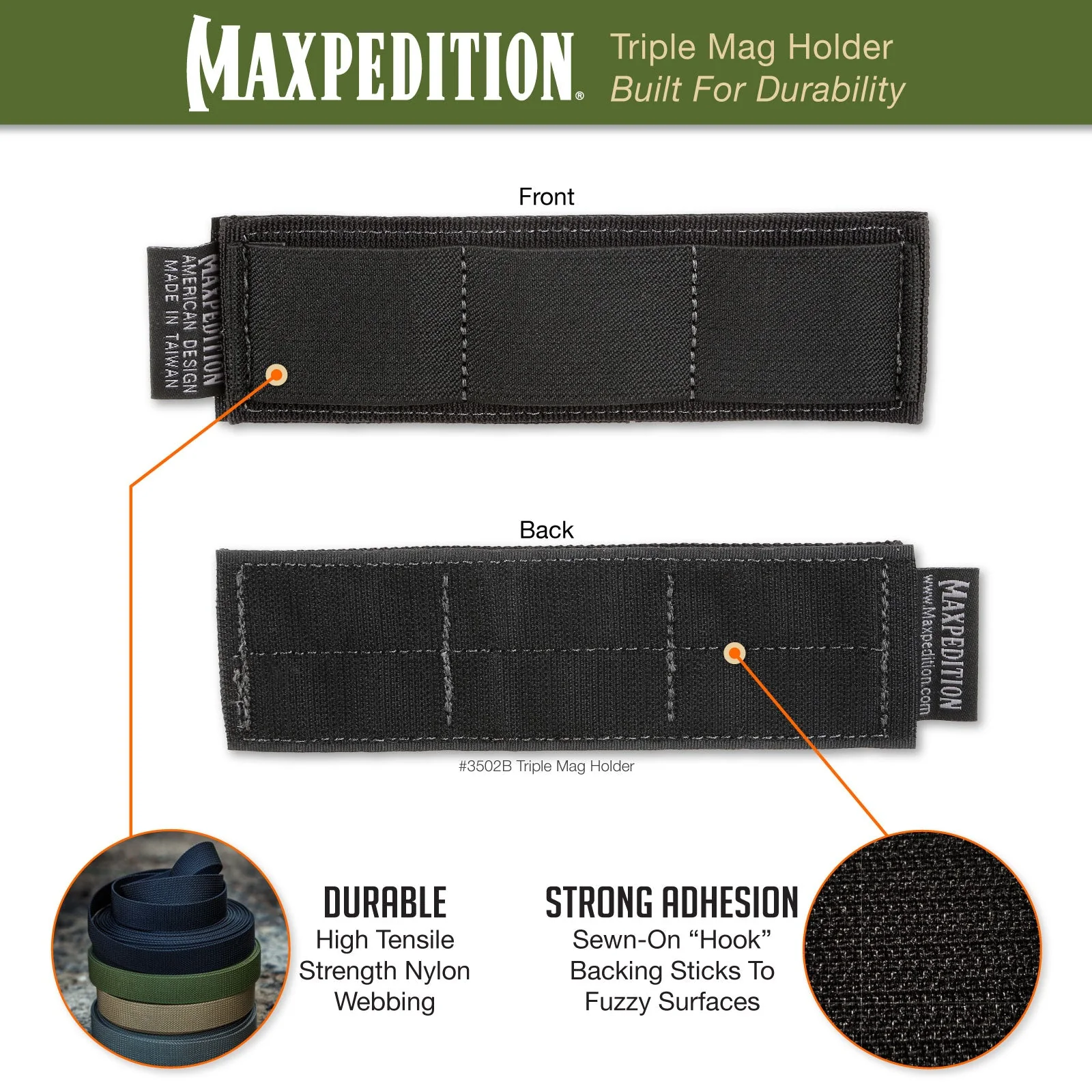 Triple Mag Holder  (Black) (Buy 1 Get 1 Free. Mix and Match in Multiples of 2. All Sales Final.) - Image 3